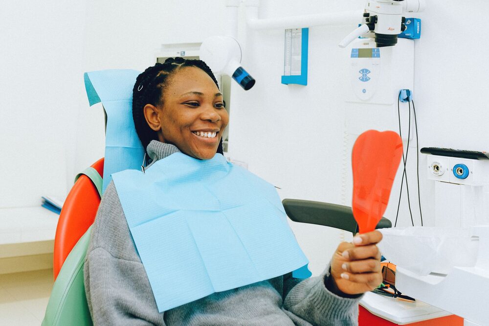 Happy family after a dental check-up at an Edmonton clinic