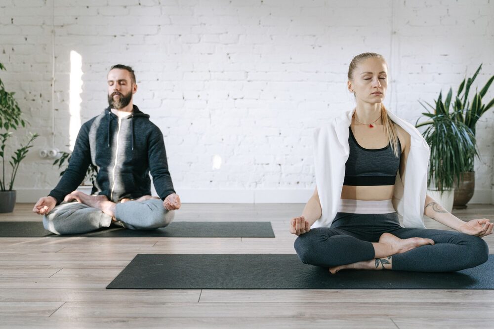 A welcoming yoga studio reception ready to greet first-time students